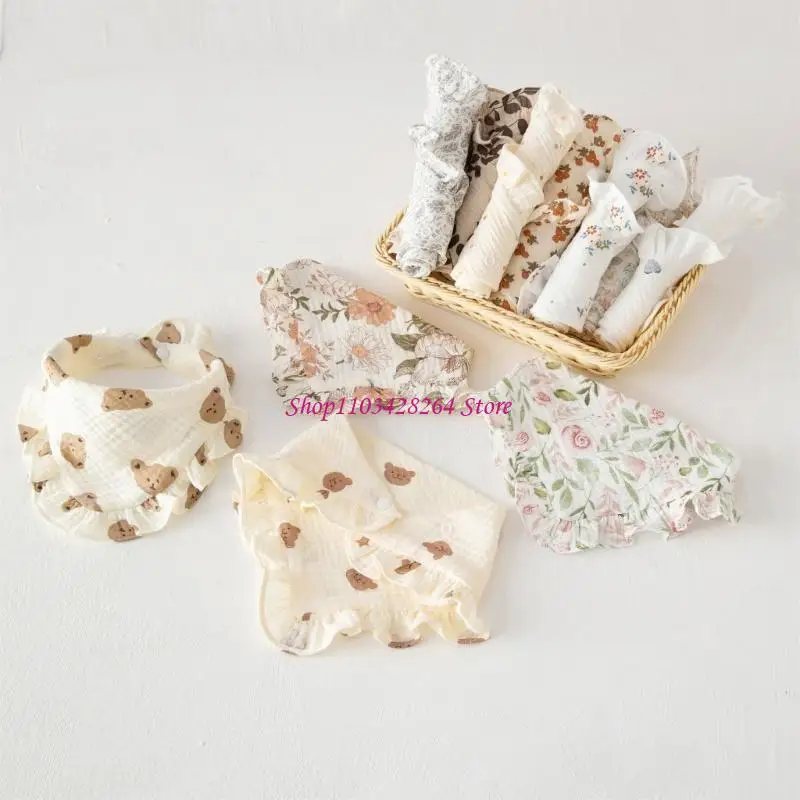 تنفس الطفل يبصقون حماة ماصة الطفل Drools غطاء المألوف الطفل المرايل القطن حديثي الولادة المرايل للبنين بنات #1