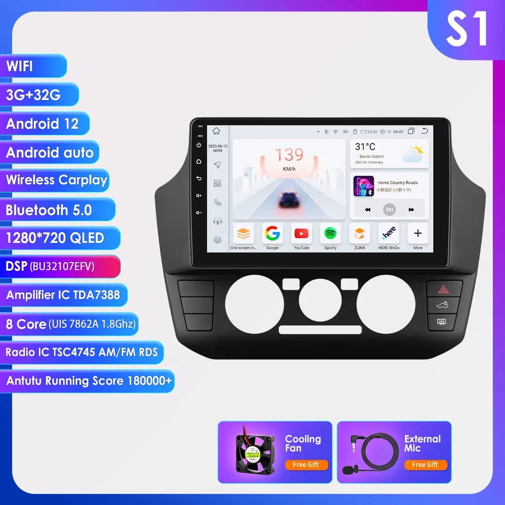4G Carplay Android 13 Autoradio Voor Volkswagen Up! 2017-2023-Up Handleiding A/C Auto Multimedia Gps 2din Autoradio 360Camera 7862 Dsp