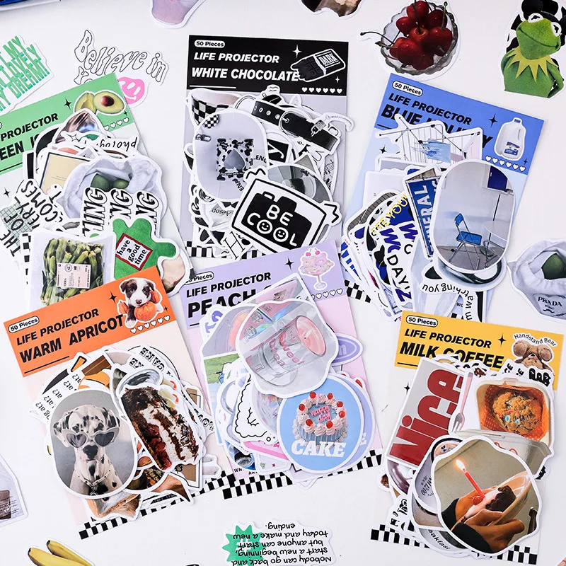 1 Stücke/50 blatt großhandel Eslite Leben Geschenk student Serie Aufkleber Pack Koreanische Handbuch Material DIY Dekorative Aufkleber Schreibwaren