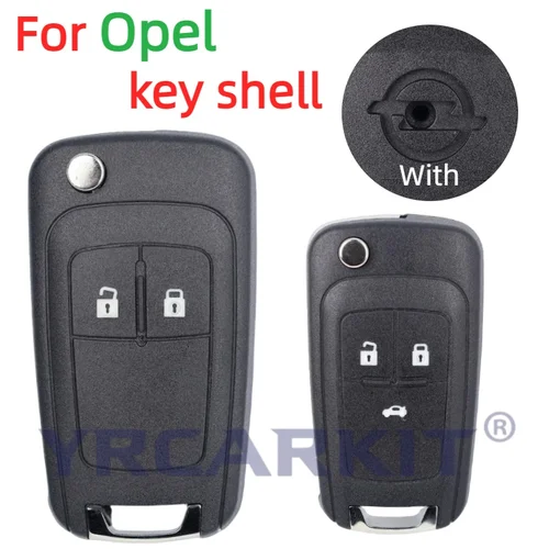 접이식 원격 키 케이스, Opel Vauxhall Corsa Astra Vectra Zafira Omega HU100 언컷 블레이드, 2 버튼, 3 버튼