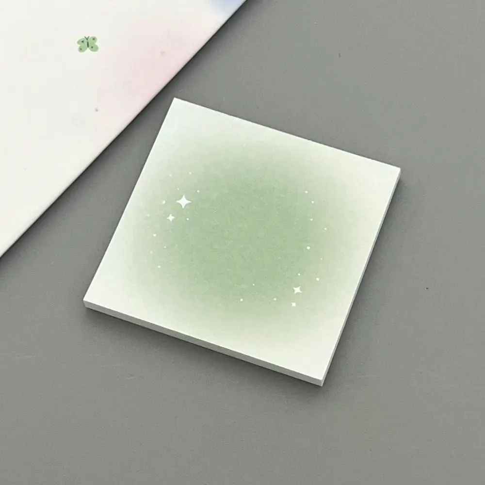 Gradient Color Memo Pad INS Square Tearable Message Notes Non Adhesive DIY Scrapbook Decorative Material Paper