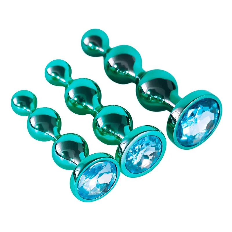Portable Wearable Blue 3 Balls Metal Personal Trainer, Reusable Stainless Steel Body Relax Massager for Adult Private Use