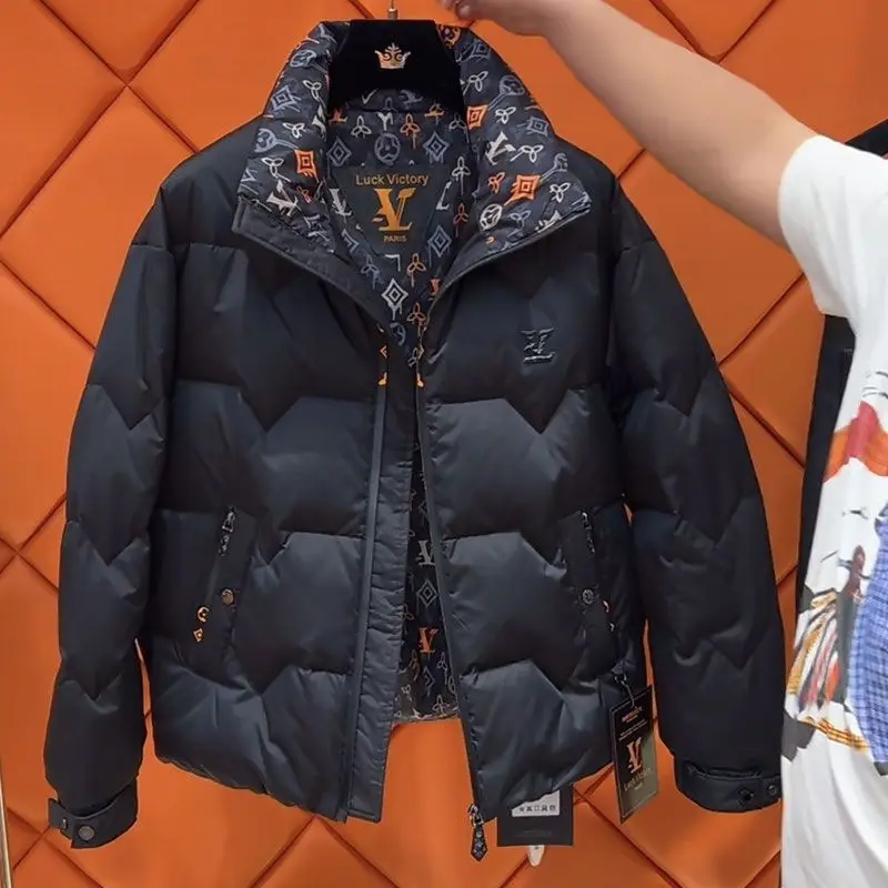 Winter Trend Heavy Industry Haute Couture Design High-end Men's Stand-up Collar Down Jacket 90 White Duck Down Jacket Short Warm