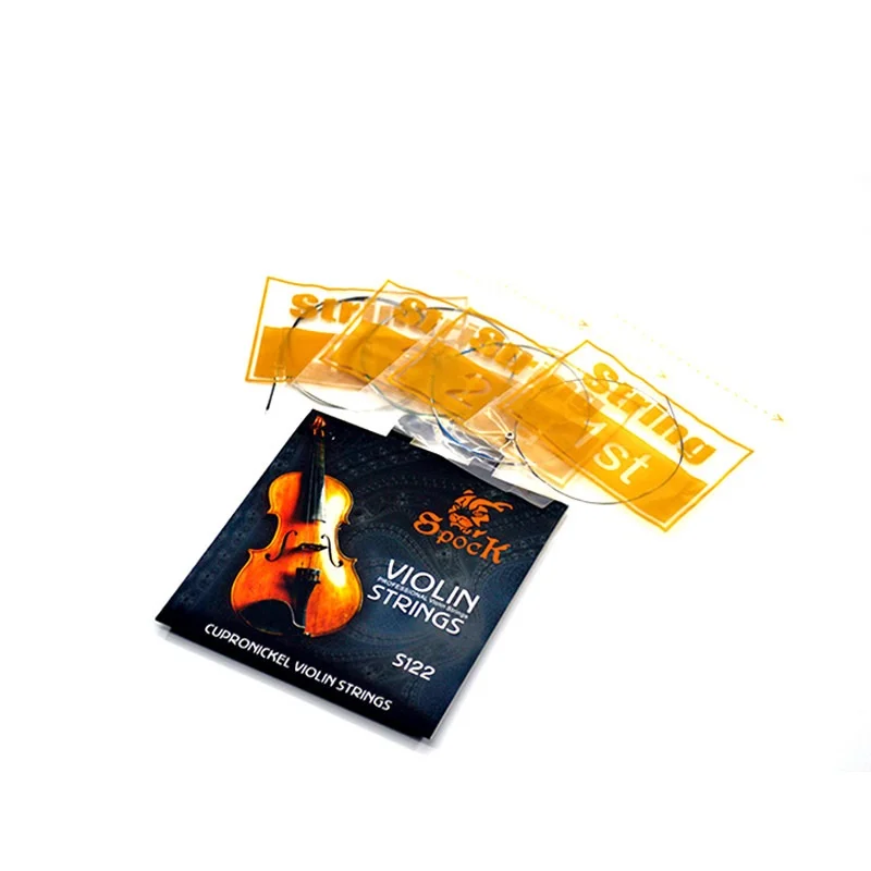 1 SET Spock S122 Nickel Silver Violin Strings Fit for 3/4 4/4 Violin Stainless Steel Core Nickel Silver Wound