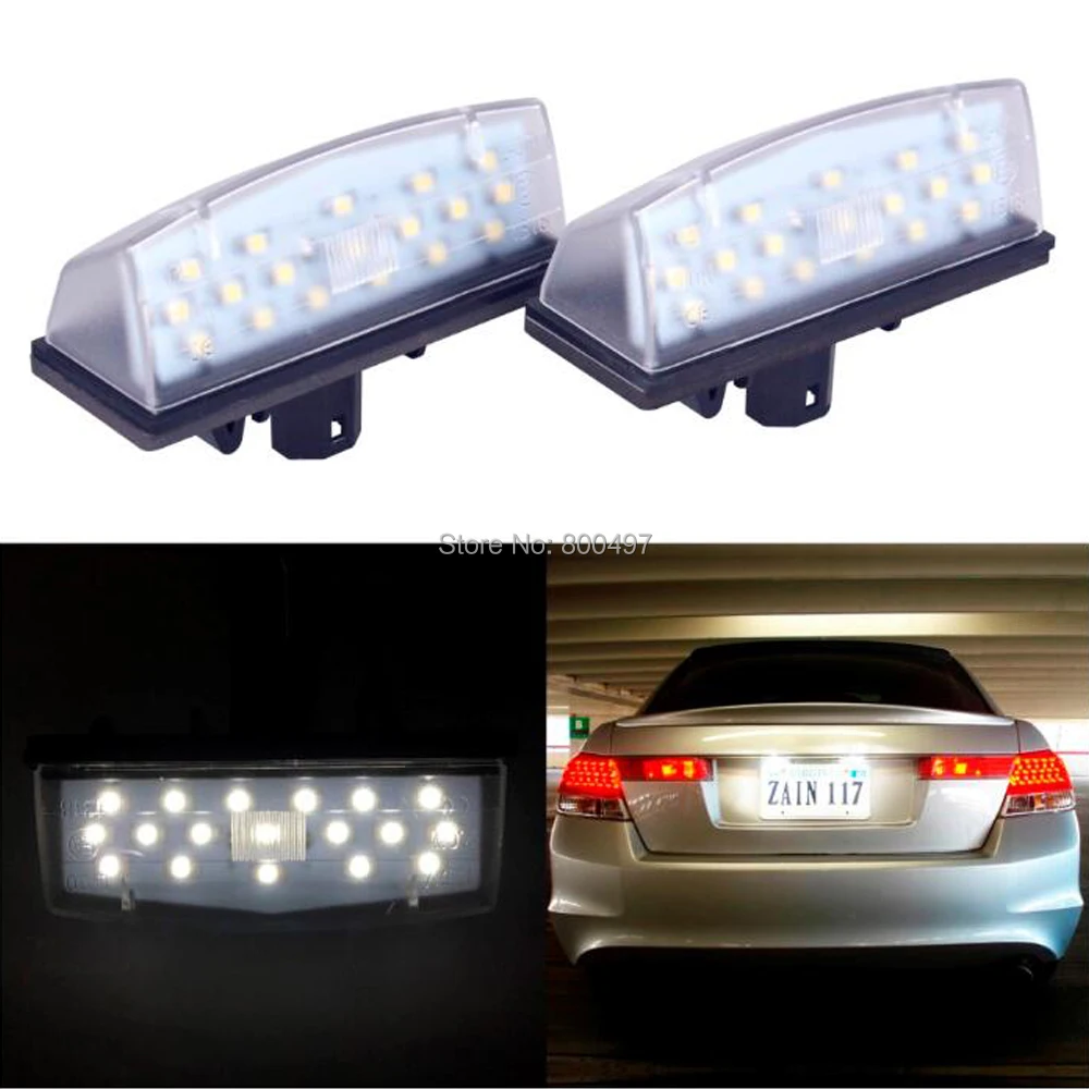 

2 x нет ошибок, ксенон, белый, 18SMD, светодиодный номер номерного знака для Toyota Camry, Aurion Prius, Lexus IS300, LS430, GS430, RX330, ES300