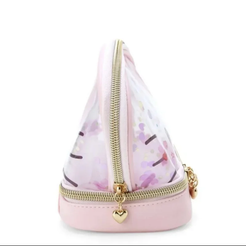 Sanrio Hello Kitty Makeup Bag Fashion Women Cosmetic Storage Bag Portable Toiletry Organizer Female Travel Clutch Bag Handbags