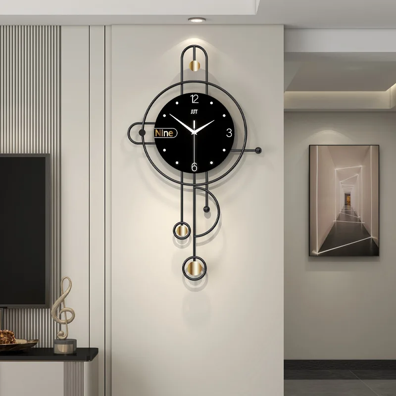 2026 new watch home living room modern creative silent wall clock simple restaurant wall clock spot delivery