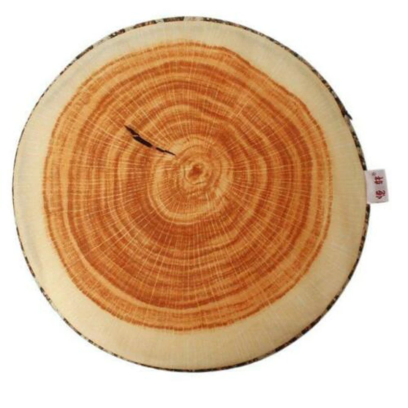 Home Pillow Round Stump Creative High Simulation Round Stump Shape Cushion Household Decoration