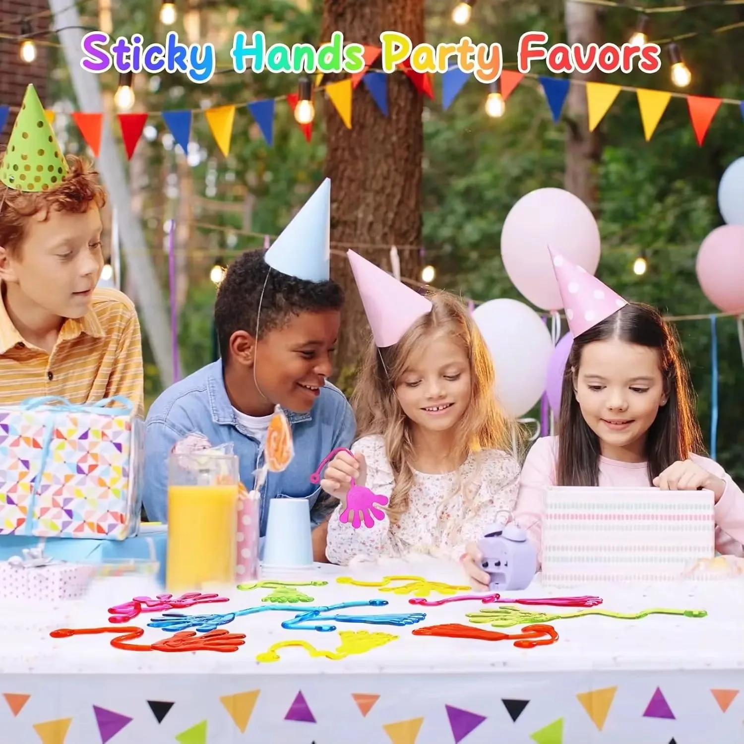 5-50 Pcs Sticky Hand Slap Toys - Stretchy, Squishy Palm Toys for Kids, Fun Party Favors & Novelty Gifts