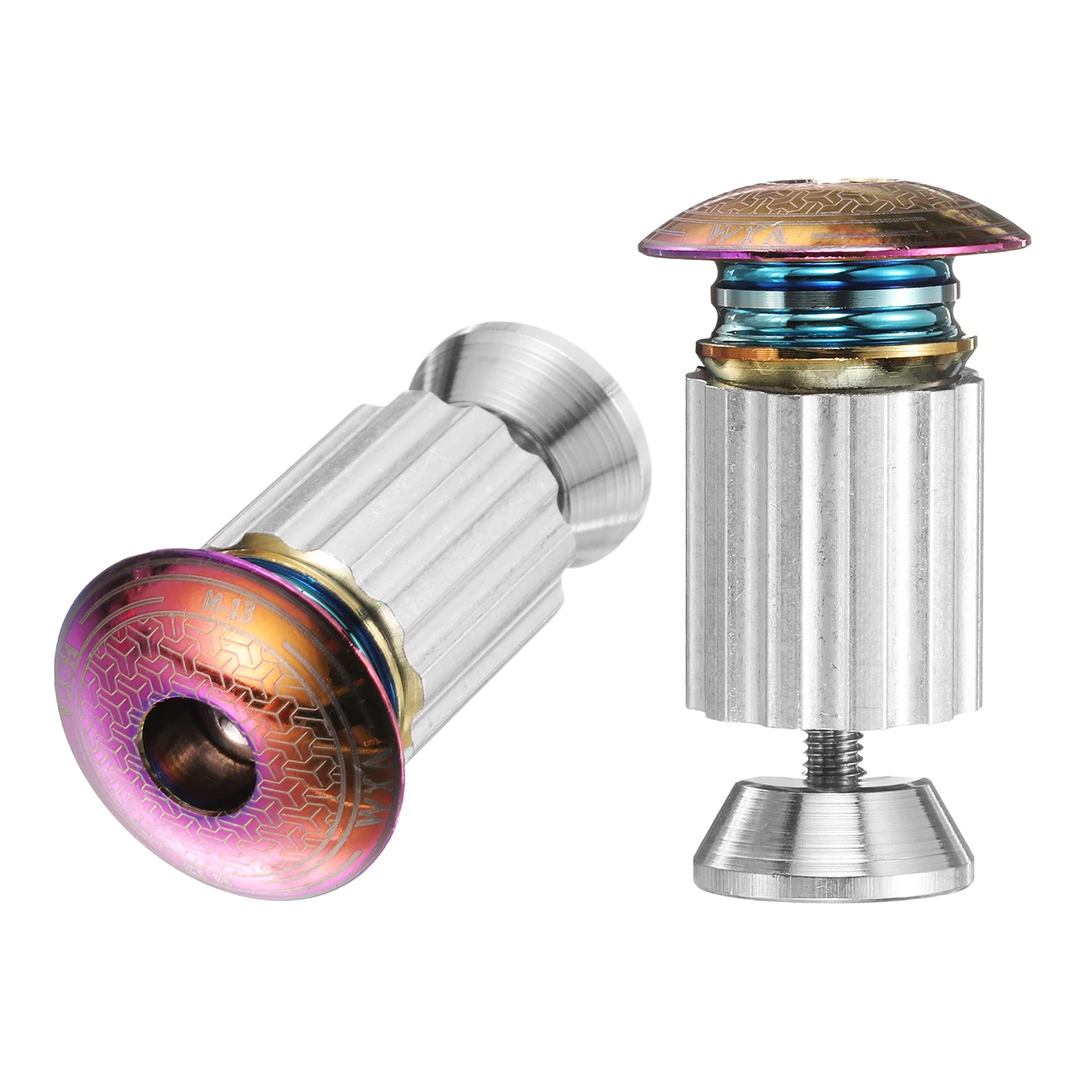 2/4 0.6oz Bar End Plugs Aluminum Bike Handlebar End Caps Bike Plugs Expanding Locking for MTB Road BMX Fixed Gear Bike