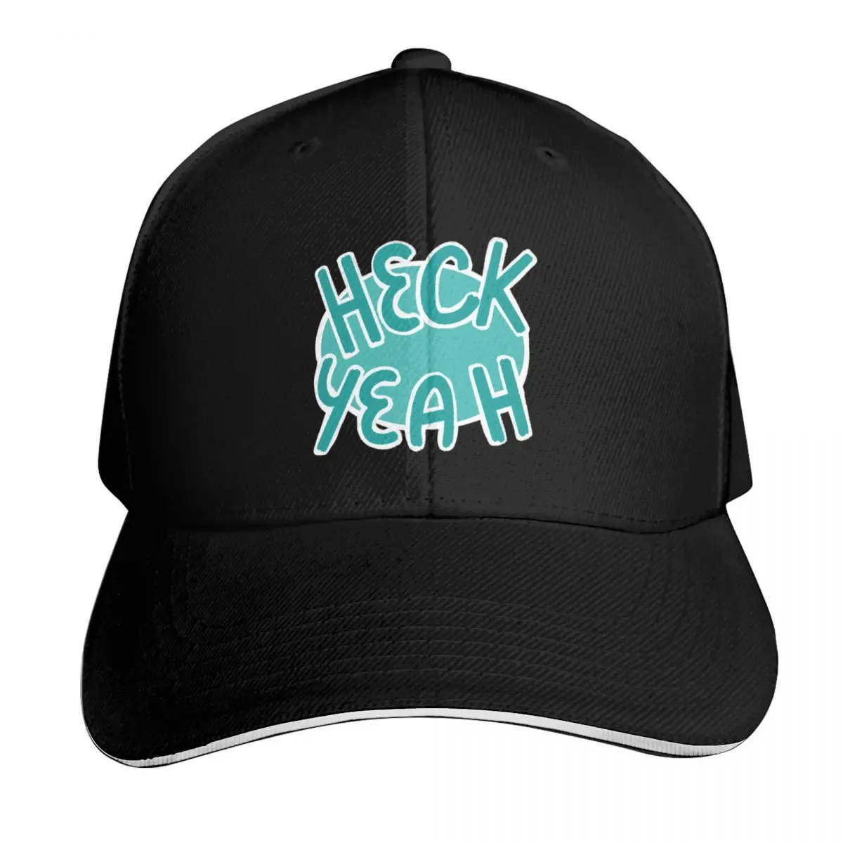Heck Yeah Baseball Cap Strapback Dad Hat Six Panel Structured Crown Sun Protection UPF 50+