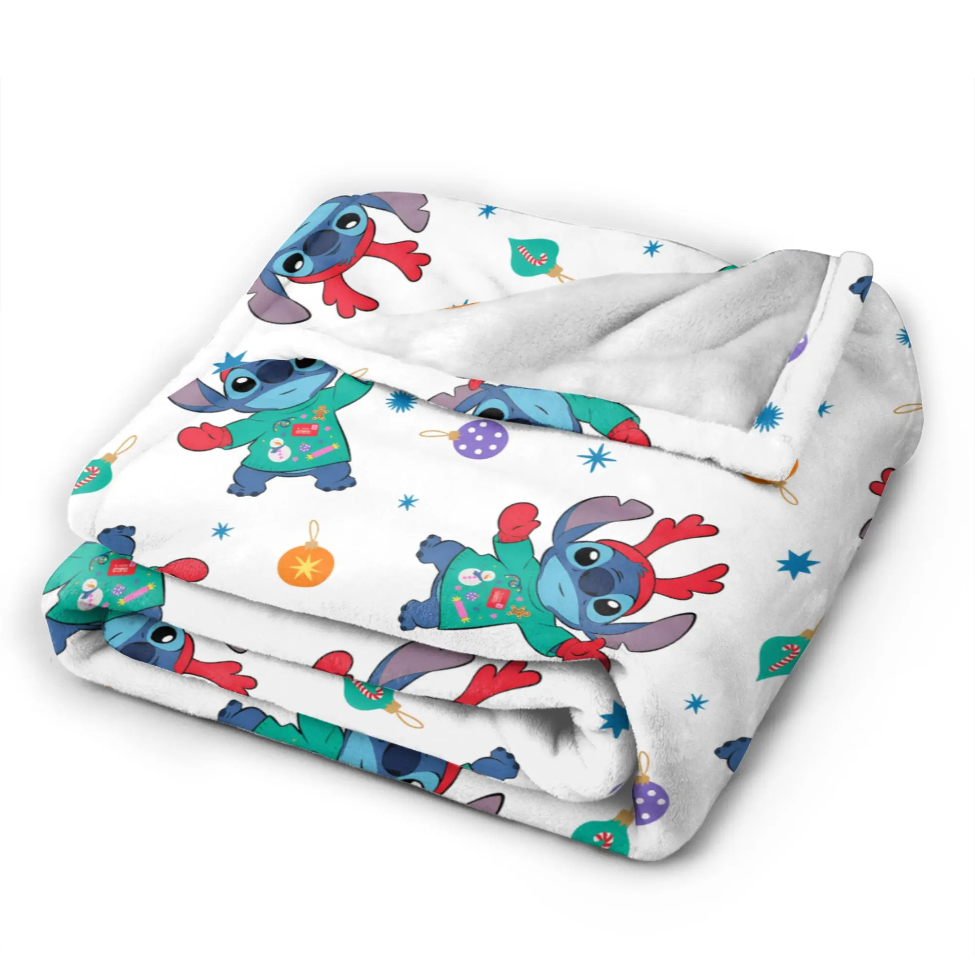 لطيف غرزة عيد الميلاد بطانية السفر مكتب الفانيلا رمي بطانية لغرفة النوم الدافئة جودة مخصصة المفرش هدية عيد ميلاد