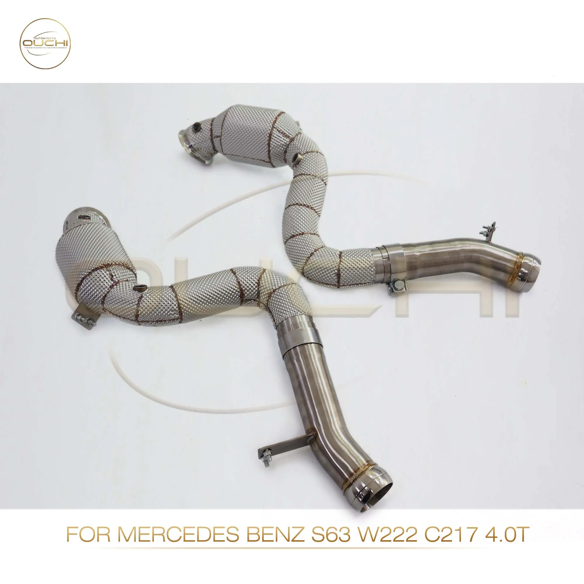 

OUCHI Stainless Steel Exhaust System Performance Downpipe for Mercedes Benz s63 w222 c217 4.0T with heat shield