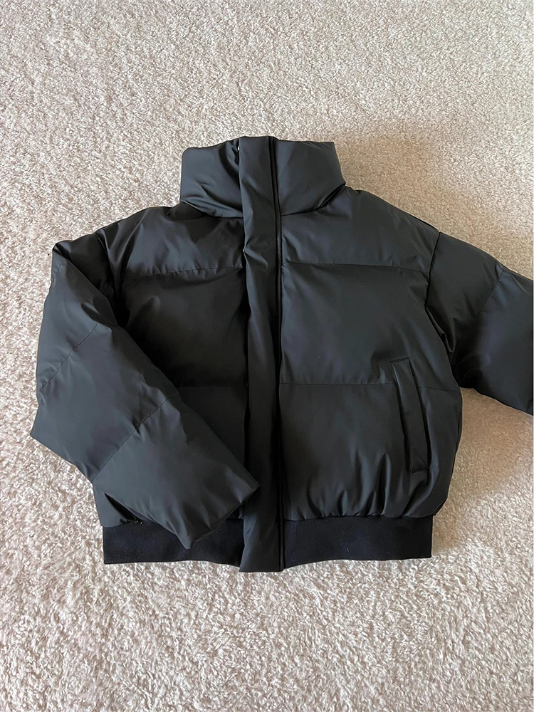 

Мужская зимняя хлопковая куртка из черной искусственной кожи с воротником-стойкой, утепленная флисом, в бейсбольном стиле, молодежная модная новинка