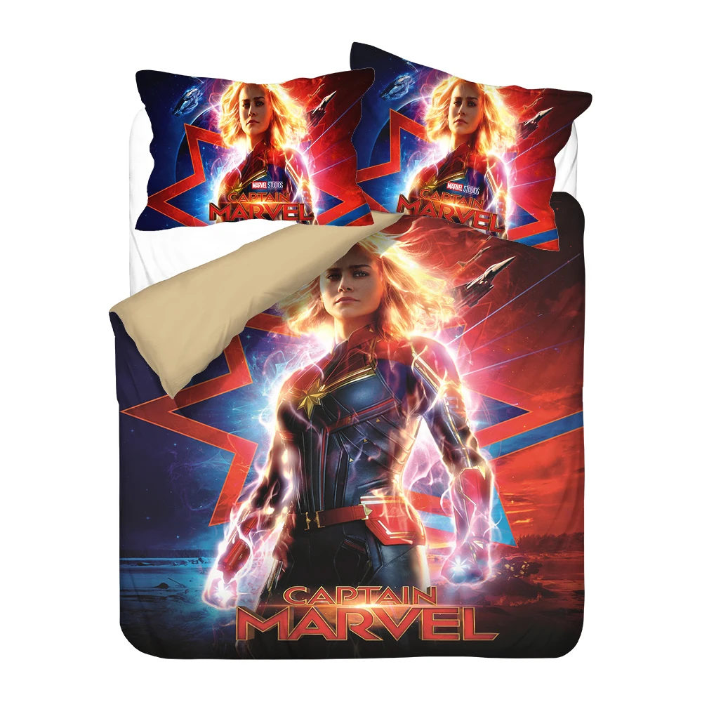 3D Print Marvell Hulk Iron Man Captain US Bedding Set,Duvet Cover Bed Set Boys Adult Bedding Sets,The Avengers Bed Set