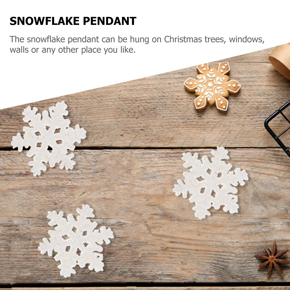 

50Pcs Christmas Snowflake Decoration Hanging Ornaments Xmas Tree Pendant Indoor Party Decor Holiday Hanging Snowflake Ornaments