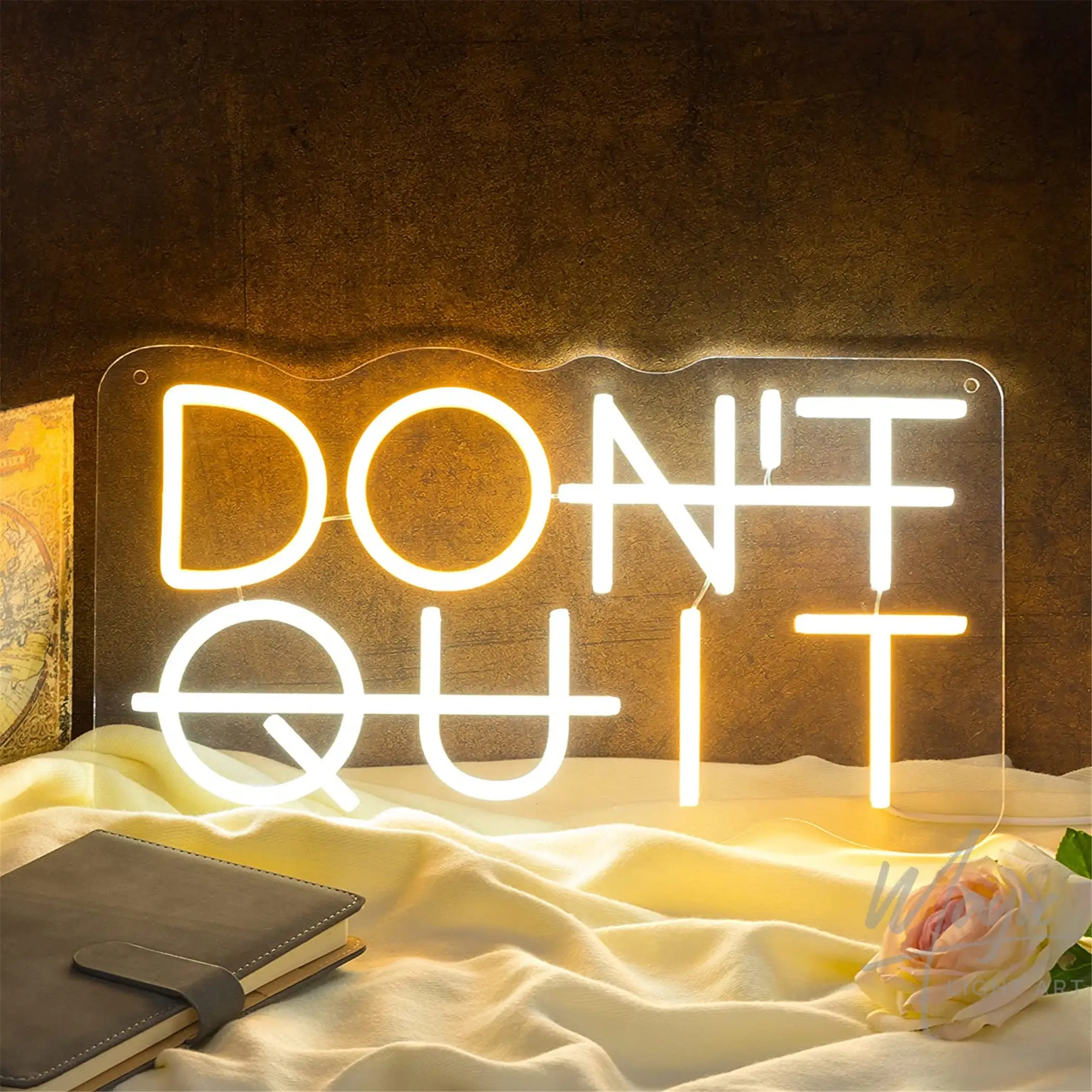 

Do Not Quit Letter Acrylic Neon Sign USB Powered With Switch Neon Wall Art For Bedroom Office Room Decor Xmas Gift