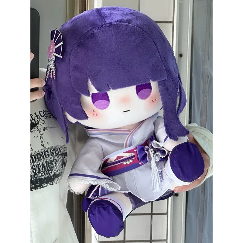 

40CM Game Genshin Impact Beelzebul Raiden Shogun Cute Plush Doll Stuffed Sitting Toy Plushies Anime Soft Figure Xmas Gift