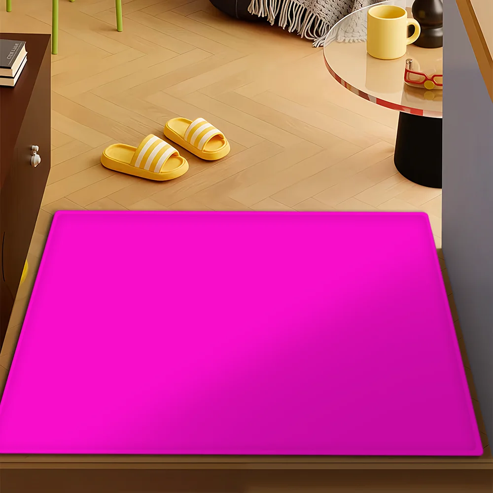 Cute Fashion Bright Colour Door Mat Bath Microfiber Decorative Versatile Flannel Floor Mat Quick Dry Absorbent Non-slip Sole