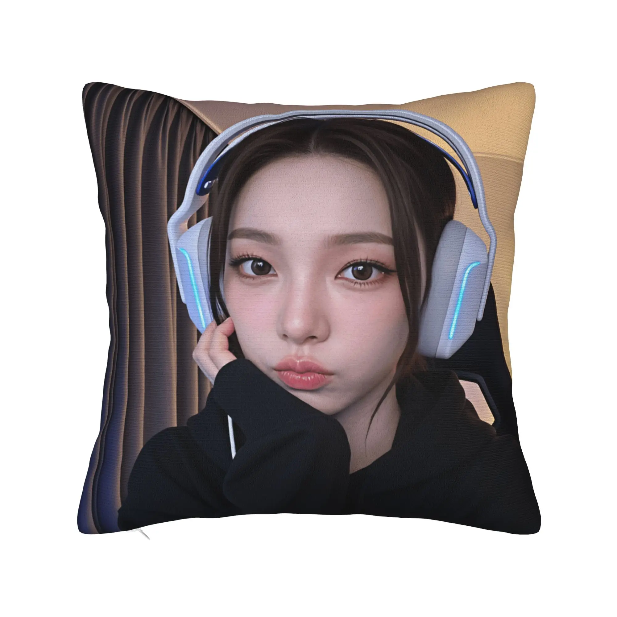 K-Karina Pillow Case  Kawaii Pillow Cover Print Pillowcases For Sofa Bedroom Home Decor
