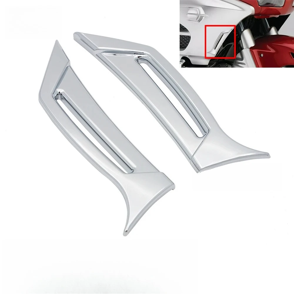 

Comfort Fit Intake Scoops, Chrome Fairing Decor Cover, Compatible For Honda Gold Wing GL1800 2012-2017