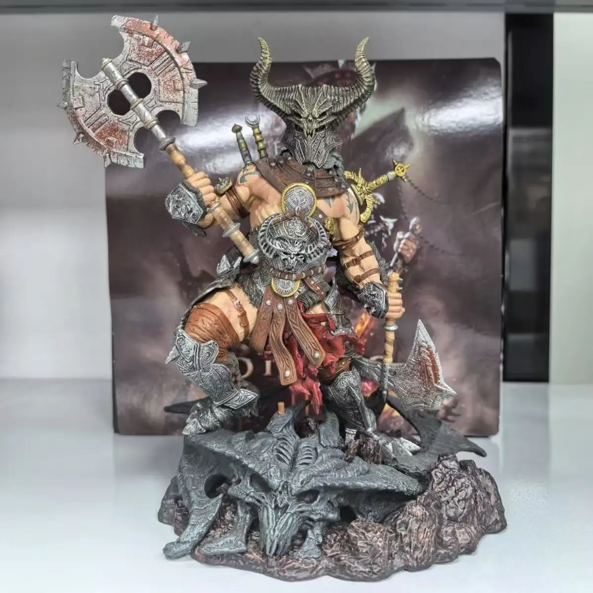 Blizzard Diablo 3 Barbarian with Helmet Standing Version, Fully