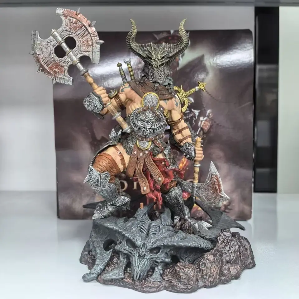 Blizzard Diablo 3 Barbarian with Helmet Standing Version, Fully
