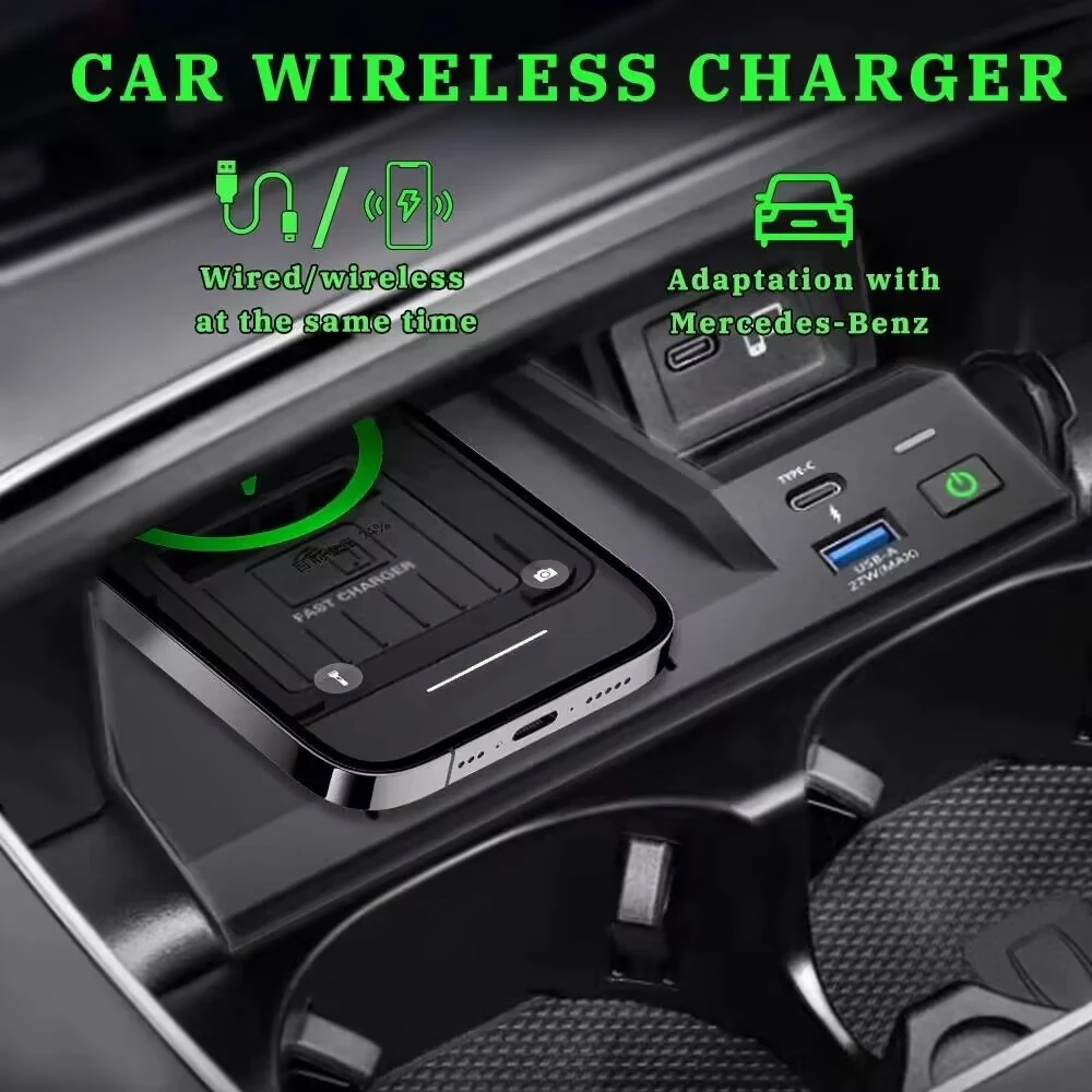 Car wireless charger For Mercedes Benz W213 E-Class E200 E300 E260 2017 Phone Holder Mount fast charging interior accessories