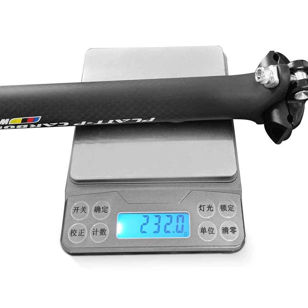 Sztyca rowerowa z włókna węglowego 27,2/30,8/31,6 mm Matowa czerń MTB/Rower szosowy Długość sztycy 280 mm Rura podsiodłowa Części rowerowe — zdjęcie 6
