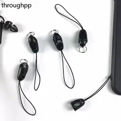 10 PCS/Lot Nylon Black Phone Straps Lanyard Detachable Lanyard Mobile Phone Accessories DIY Accessories Pendant
