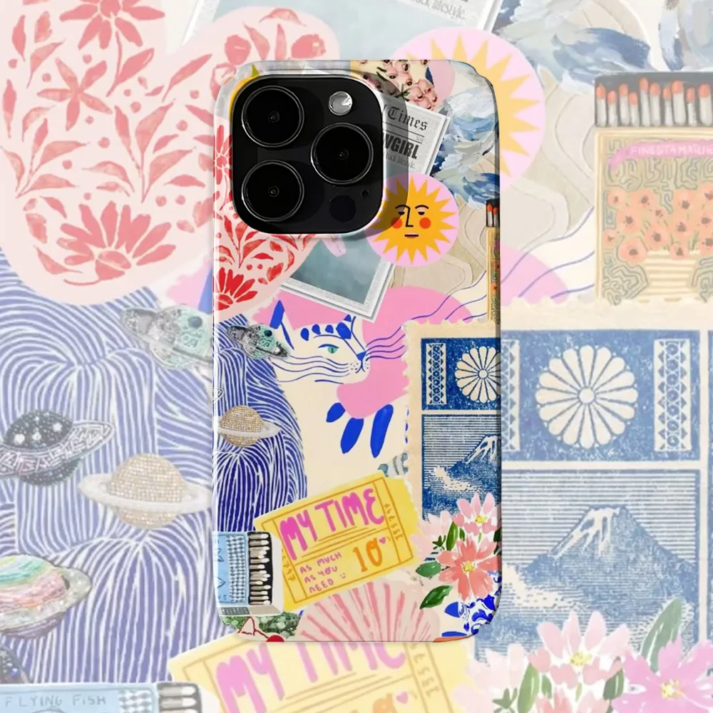 Vintage Cat Sun Flower Phone Case for iPhone 17 16 15 14 13 12 11 Air Pro Max X XS XR XSMax 7 8 Plus Glossy Film Hard PC Cover