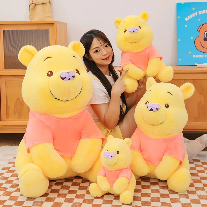 Hot Sale Disney Pooh Butterfly Bear Plush Pillow Large Stuffed Animal Soft Cuddly Toy Plushie Kids Girls Gift Birthday Christmas
