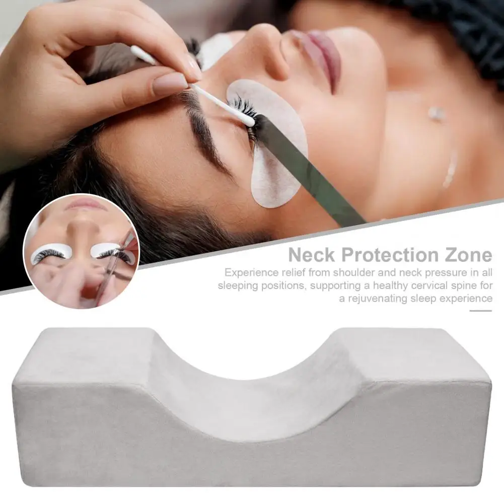 Eyelash Extention Neck Support Ergonomic U-shaped Eyelash Extension Pillow with Memory Cotton Fabric for Neck for Comfort