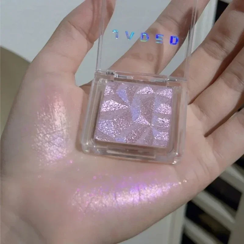 Palette de fards à barrage Diamond Flash Highlighter, paillettes violettes et blanches, contour naturel, reflets d'ombre à barrage, produits de maquillage coréens