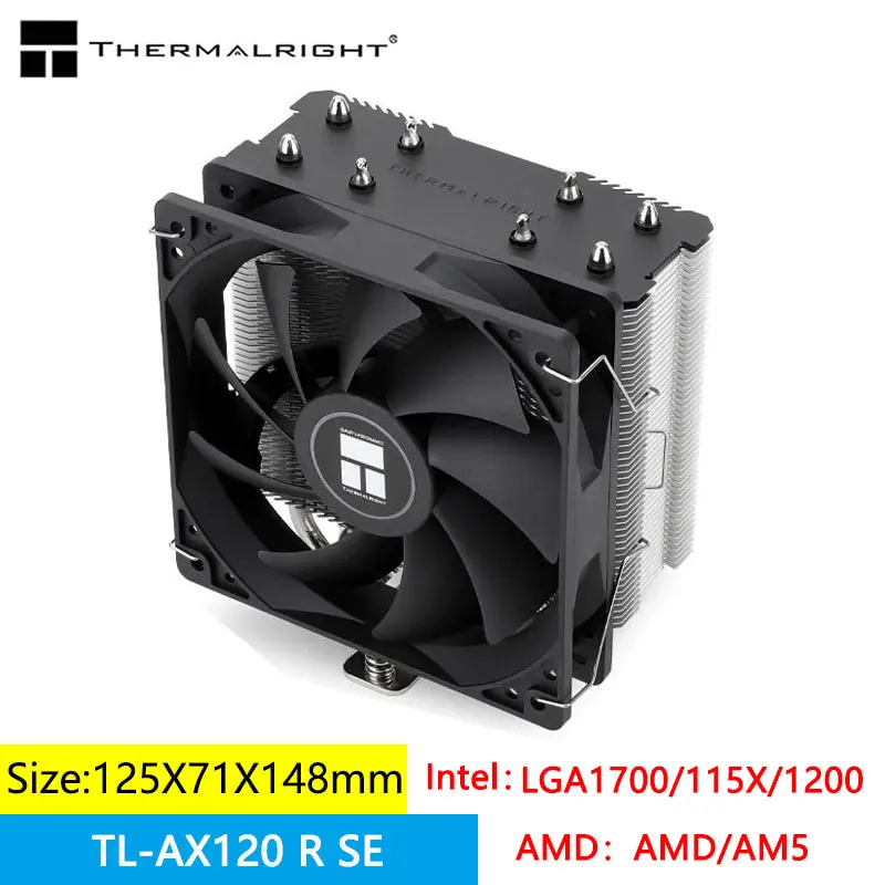 Thermalright AX120 R SE CPU 공랭식 라디에이터, AGHP 반중력 히트 파이프 4 개, S-FDB12CM 팬 지원, LGA1700, 115X, 1200, AM5, AM4