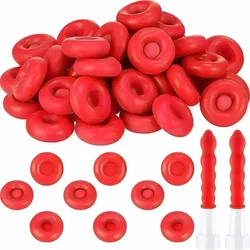 20pcs Caulking Gun Nozzles Cap Red Caulk Cap Caulk Sealer Saver Open Caulking Tube For Glass Sealing Preserving