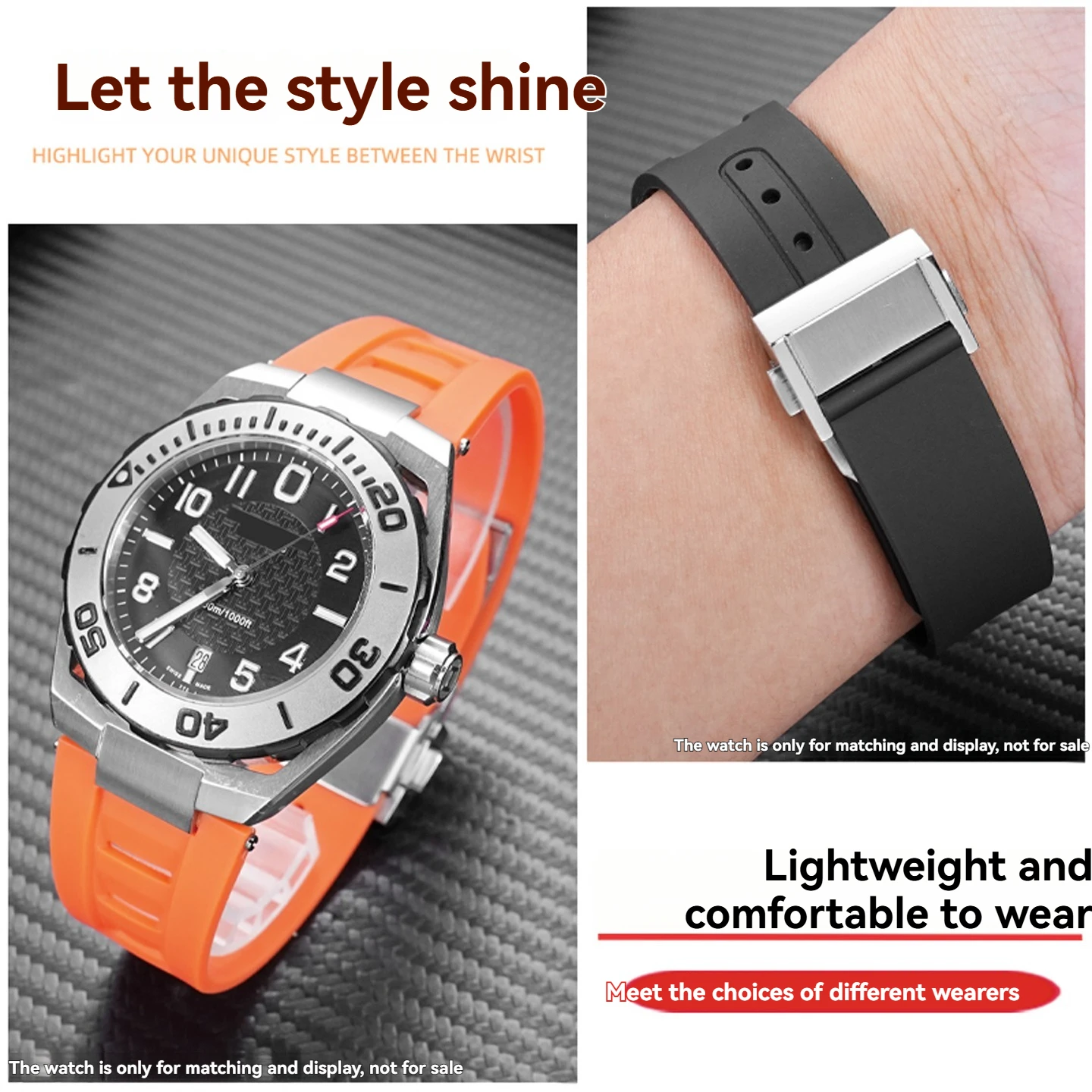 Силиконовый водонепроницаемый ремешок для часов Hamilton цвета хаки, темно-синий ремешок Devil Fish H78716983 H78716333, серия для дайвинга, автоматические механические