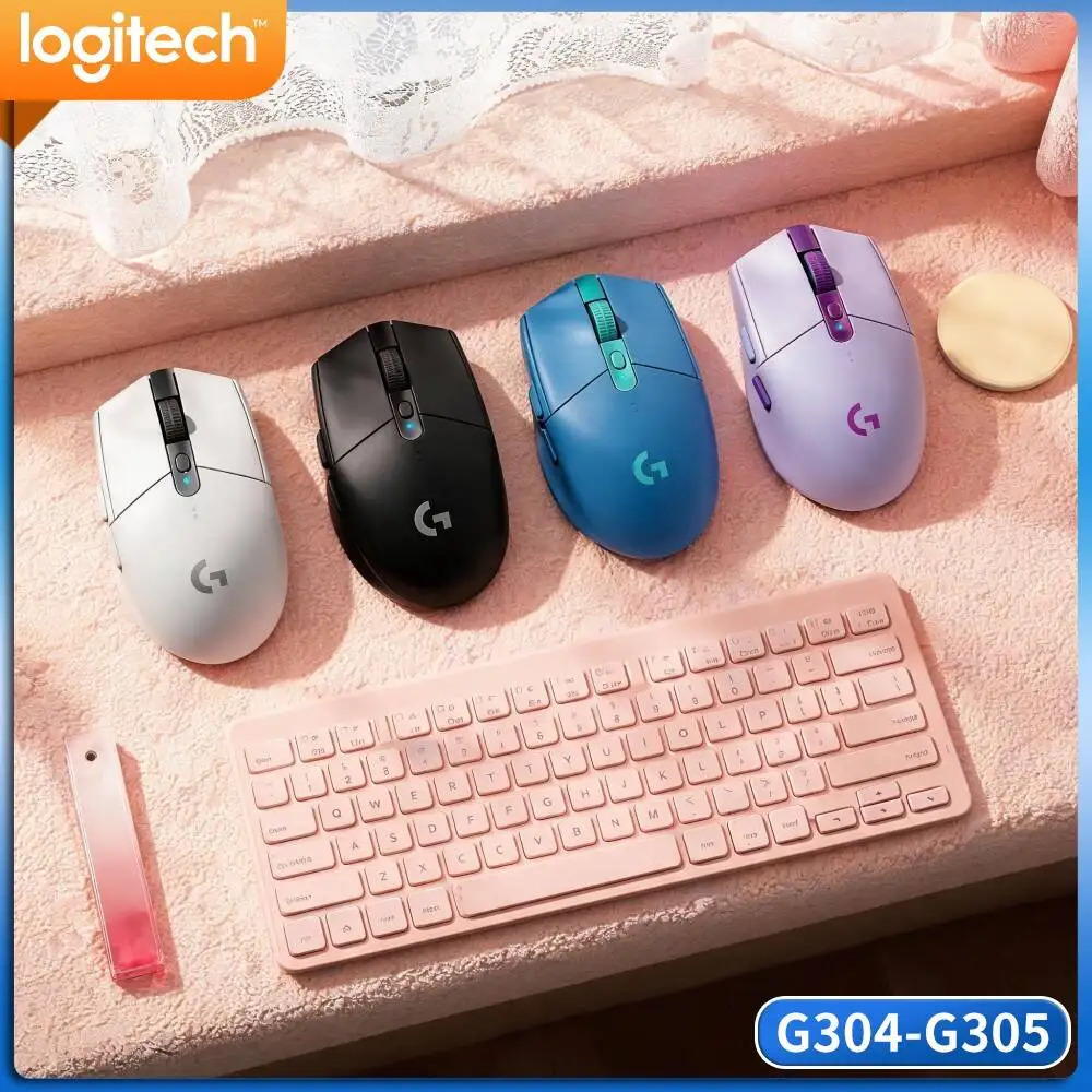 Logitech G305 Wireless Gamer Input Mouse,LIGHTSPEED,HERO 12000 DPI Optical Sensor,6 Custom Keys,250H Battery Fit PC Mac
