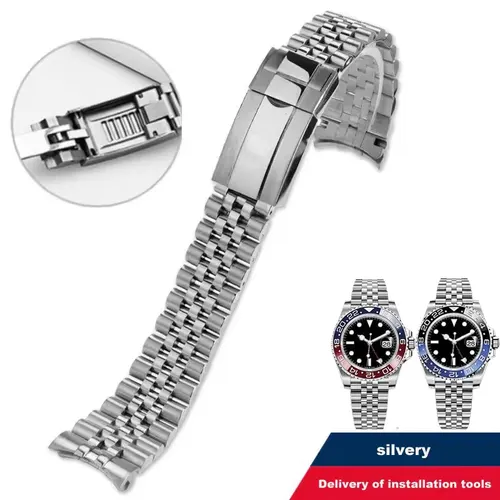 Correa de reloj Jubilee 904 de 20mm para Rolex Sub GMT Yacht Daytona, correa para hombre, cadena de reloj de lujo, piezas Mod, accesorios de repuesto