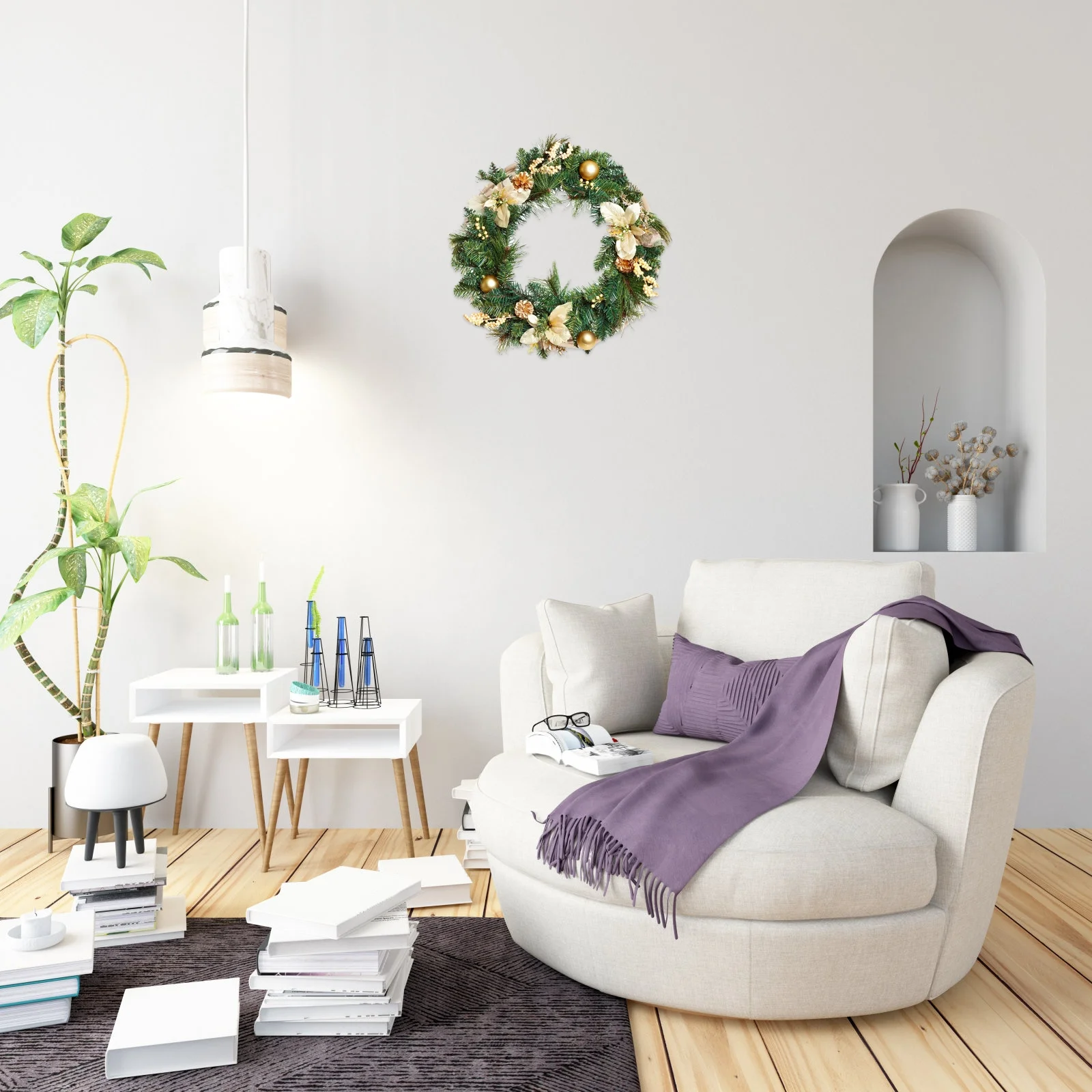 

Handwoven Wooden Wreath Vine Branch for All Year Round Decorations Dia 30cm Burlywood Grapevine Wreath Wooden Twig