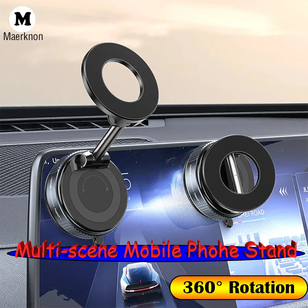 

Magnetic Car General Phone Holder Vacuum 360° Rotable And Foldable Smartphones Holder Suitable For iPhone Huawei Xiaomi Samsung