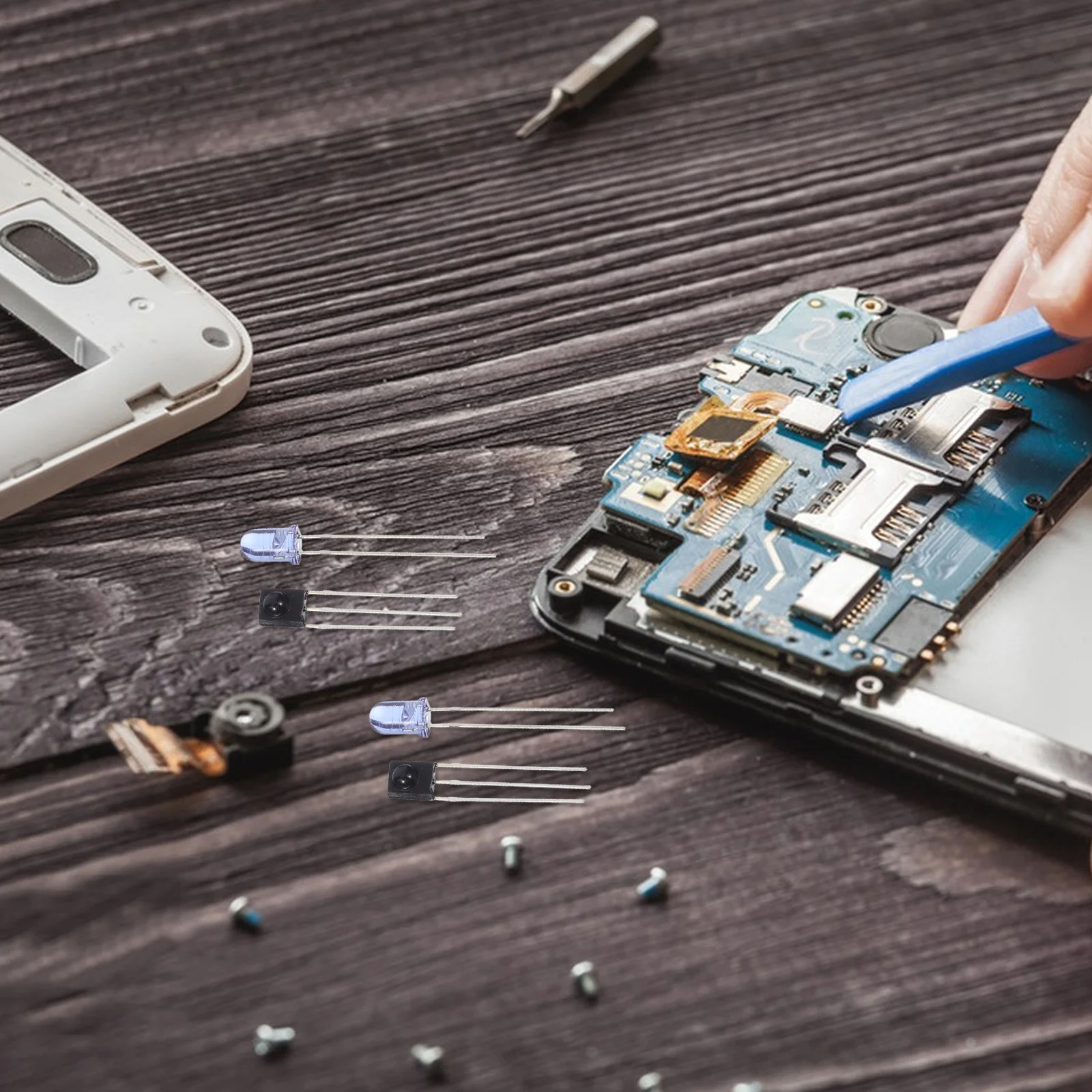 

5Set Infrared Ir Receiver Hs0038b Photo 38khz Frequency 18-20m Operate Distance Infrared Emitter Diodes