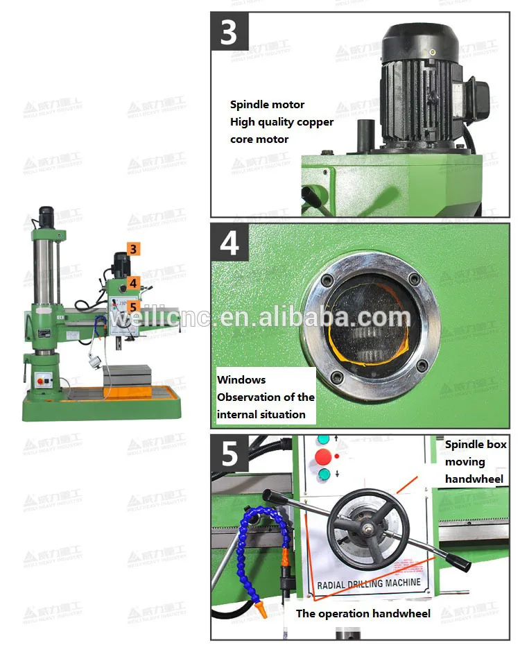 Zq3035x10 Radial Drill Metal Working Hinery For Sale,Radial Drilg Hine