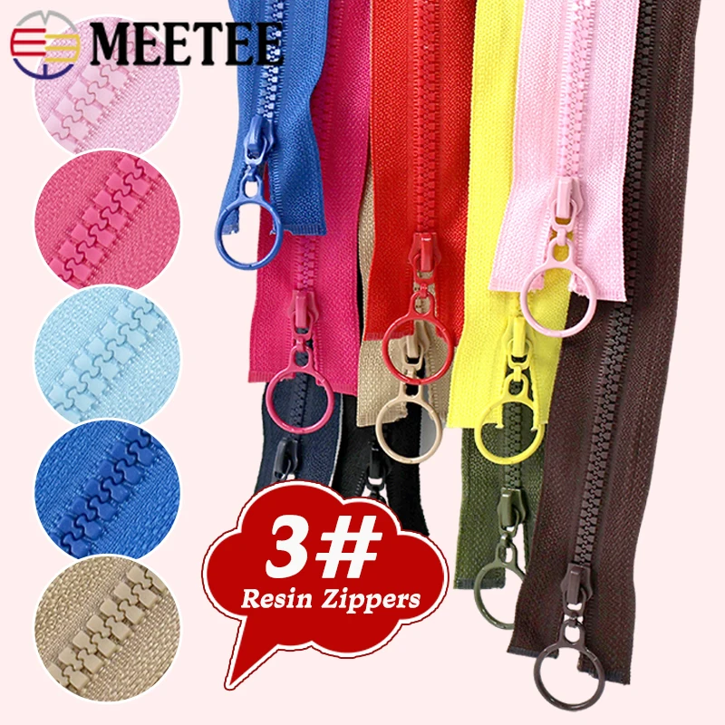 

5/10/20Pcs 3# Resin Zipper 25/60cm Close/Open End Zip Clothing Decor Zips Bag Closure Zippers Repair Kit DIY Sewing Accessories