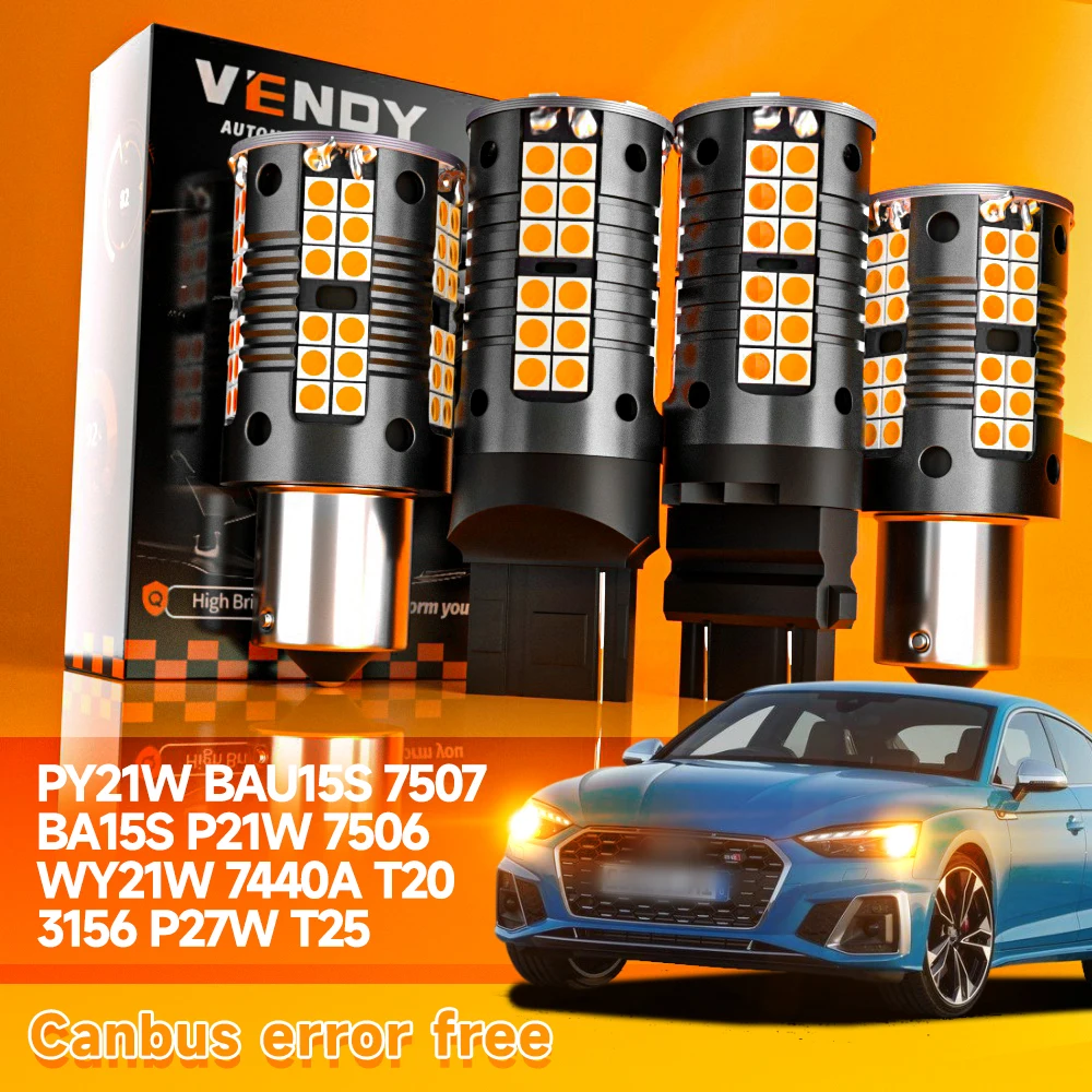 

2pcs PY21W BAU15S 7507 BA15S P21W 7506 WY21W 7440A T20 3156 P27W T25 LED Turn Signal Light Turning Lamp Canbus Accessories