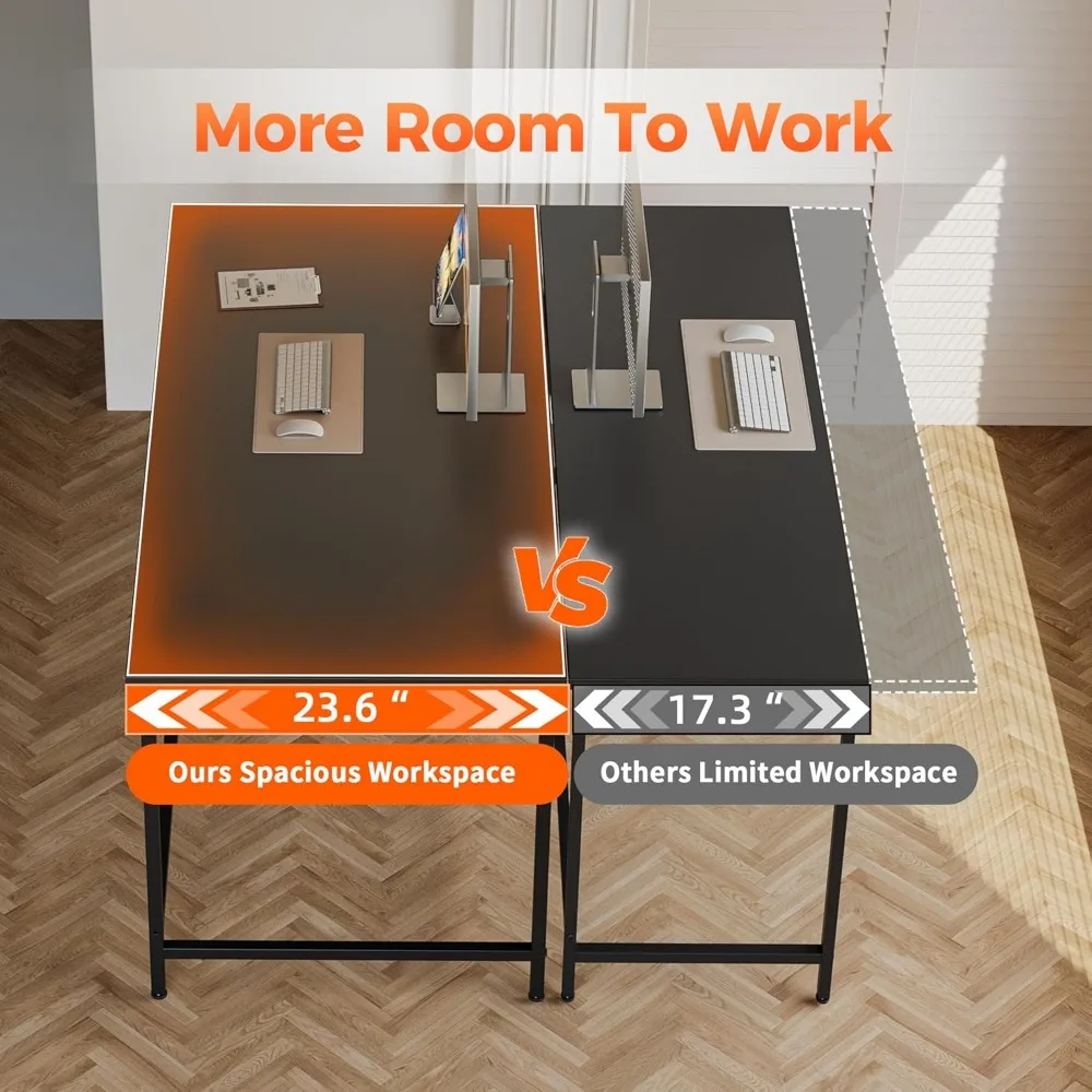 Escritorio para computadora de 55 x 24 pulgadas, escritorio para juegos para espacios pequeños, mesa moderna de estilo simple para oficina en casa, mesa de escritura para estudiantes de estudio