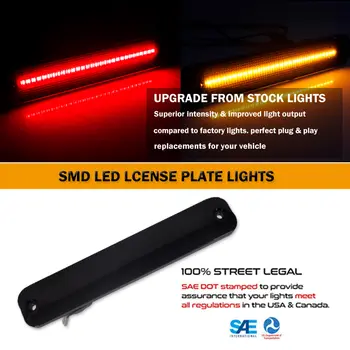 iJDM琥珀色/紅色全LED前後側標誌燈,適用於1973-1979年福特F100 F150 Bronco,替換原廠琥珀色/紅色側標誌燈 8 最佳銷售 LED福特標誌 - №8