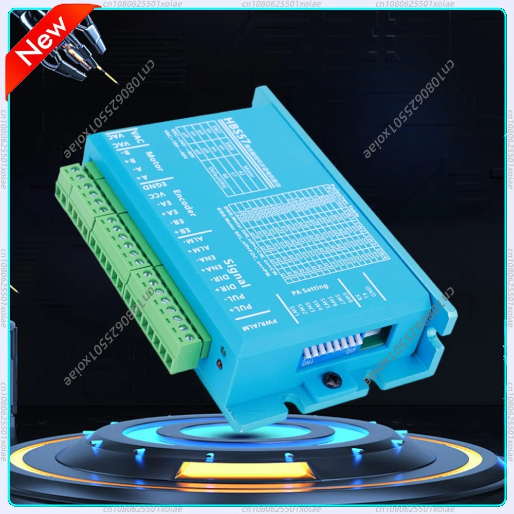 HBS57 Stepper Motor Driver 0-200kHz Hybrid Servo Driver AC20-80V/DC24-70V Encoder 1000 Lines 2-Phase for Nema23/Nema24 Motor