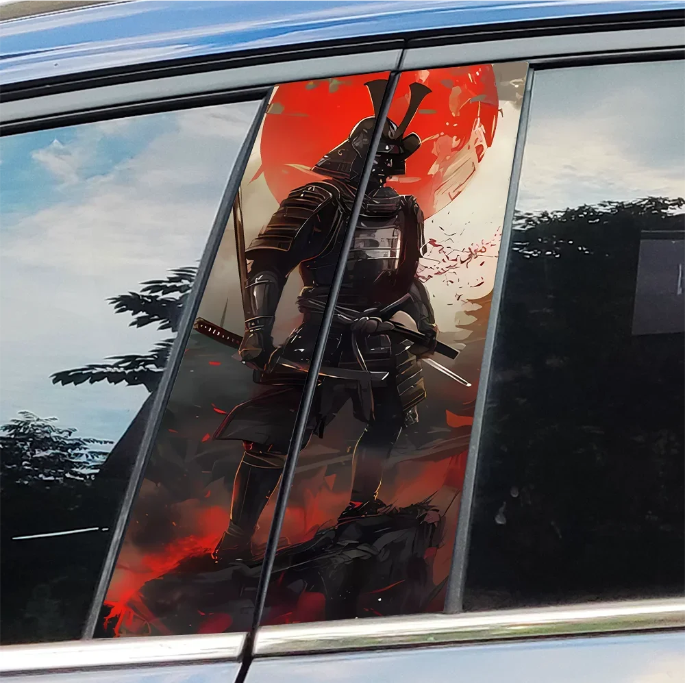

Samurai Car Stickers Auto B Pillar Waterproof Sunscreen Decoration Cover Scratches Car Doors Pillar Vinyl Decals Accessories