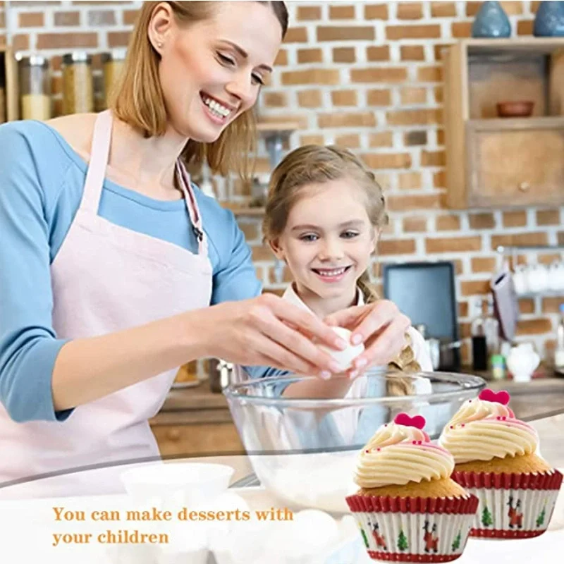 100 Stücke Kuchen Muffin Cupcake Pappbecher mit Box Liner Küche Backzubehör Kuchenform Dekorieren Werkzeuge Set für Partygeschenke